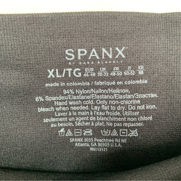 Spanx Black High Waisted Crop Leggings Size XL - Picture 2 of 6